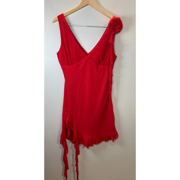 White Fox Like That Mini Dress Women’s Size Large Red Cocktail Party NEW - Picture 7 of 13